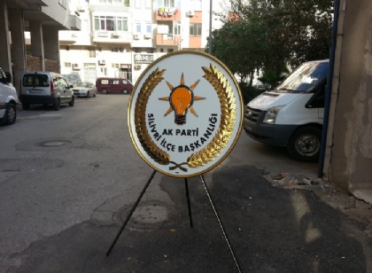 AK Parti silivri ilçe başkanlığı metal çelenk