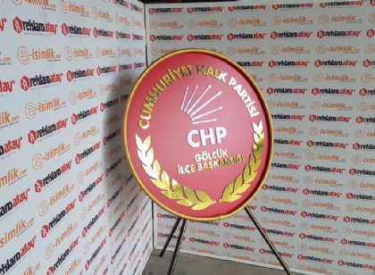CHP Gölcük İlçe Başkanlığı Metal Çelengi