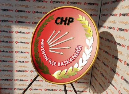 CHP Merzifon İlçe Başkanlığı Metal Çelengi
