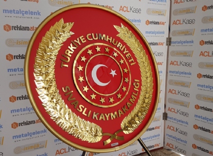 100 cm Metal Çelenk Standart- Sivaslı Kaymakamlığı