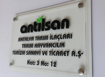 Ofis giriş tabelası Antilsan