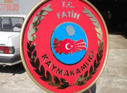 Fatih Kaymakamlığı metal çelengi