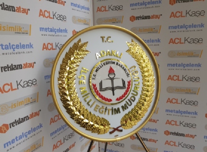 Adaklı İlçe Milli Eğitim 100 cm standart Metal Çelenk